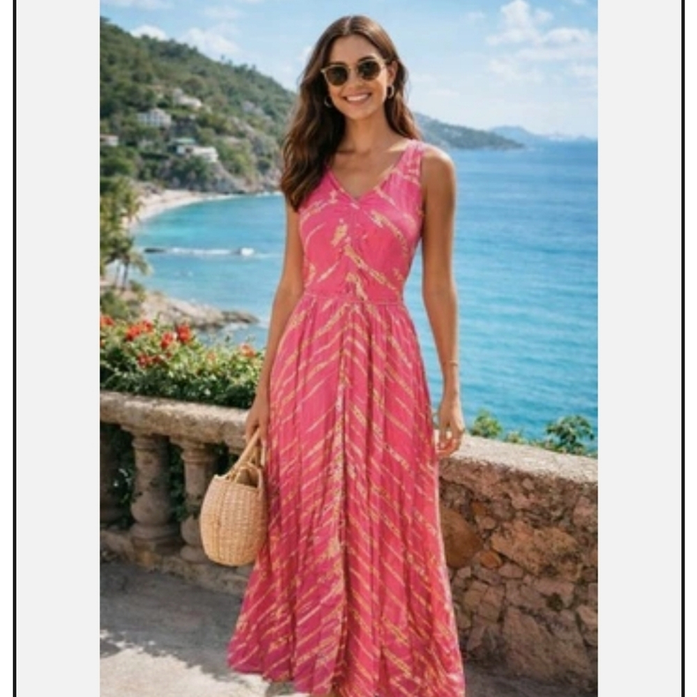 Young Fabulous & Broke Pink Savannah Maxi Dress, Size XS